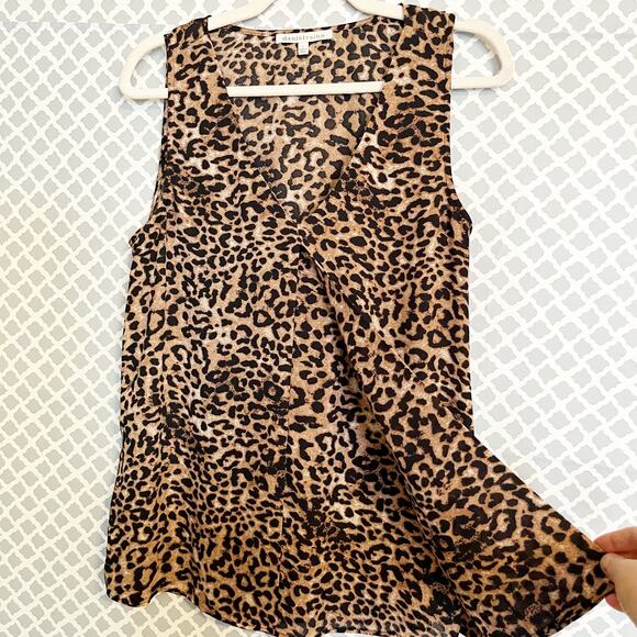 DANIEL RAINN Leopard Print Sleeveless Swing Tank, L - Picture 5 of 8